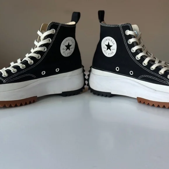 Converse Run Star Hike Hi Black Platform Sneakers - Picture 6 of 16